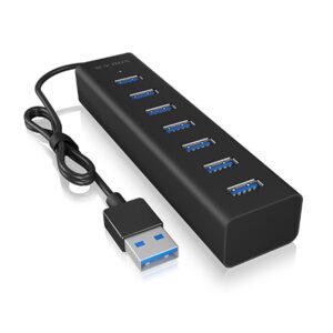 ICY BOX IB-HUB1700-U3 USB 3.2 Gen 1 (3.1 Gen 1) Type-A 5000 Mbit/ai Juoda