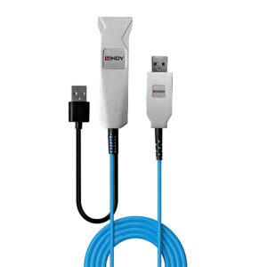 Lindy 43345 USB kabelis USB 3.2 Gen 1 (3.1 Gen 1) 30 m USB A 2 x USB A Mėlyna, Sidabras - Image 2