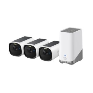 Eufy eufyCam E40 3-Cam Kit + HomeBase S380 Kulka (forma) IP apsaugos kamera Vidaus ir lauko 2688 x 1520 pikseliai Siena - Image 1