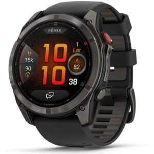 Garmin fēnix 8 Pro 3,56 cm (1.4") AMOLED 51 mm Skaitmeninis 454 x 454 pikseliai Lietimui jautrus ekranas Juoda, Pilka, Titanas „Wi-Fi“ GPS (palydovinis) - Image 1