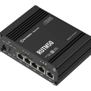 Teltonika RUTM50 belaidis maršrutizatorius Gigabitinis eternetas Dviguba juosta (2,4 GHz / 5 GHz) 5G Juoda - Image 1