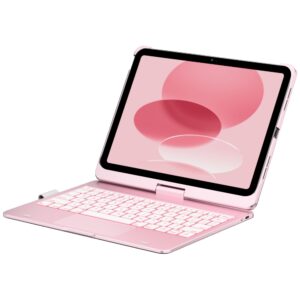 Dėklas Flexbook Touch Typecase su klaviatūra for Apple iPad 11" (A16) 2025 / Apple iPad 10.9" 2022 light pink