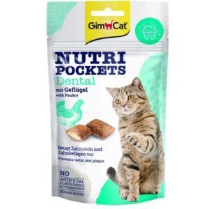 GIMCAT Nutri pockets Dental Poultry - skanėstas katėms - 60g