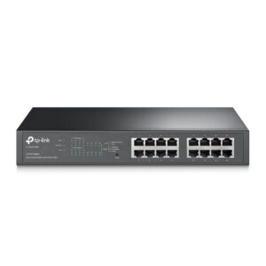 TP-Link TL-SG1016PE tinklo komutatorius Valdomas L2 Gigabit Ethernet (10/100/1000) Maitinimas per Eternetą (PoE) Juoda