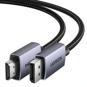 Kabelis DisplayPort (DP) kištukas - HDMI kištukas vienpusis 4K@30Hz 1m juodas DP125 UGREEN