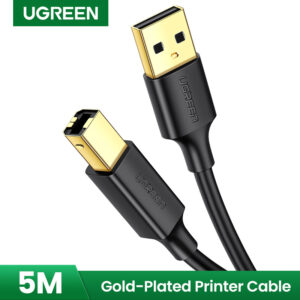 Kabelis USB A - USB B spausdintuvui 5m juodas US135 UGREEN