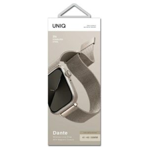 UNIQ Dante Strap Apple Watch Series 1/2/3/4/5/6/7/8/9/SE/SE2/SE 38/40/41mm Stainless Steel starlight - Image 3