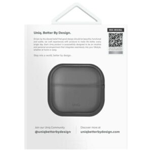 UNIQ dėklas Glase AirPods 4 glossy smoke - Image 3