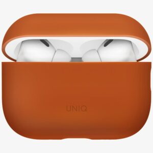 Dėklas UNIQ Lino for AirPods Pro 3 gen Silicone oranžinės spalvos - Image 3