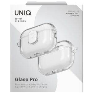 Dėklas UNIQ Glase Pro for AirPods Pro 3 Lock Dėklas transparent - Image 6