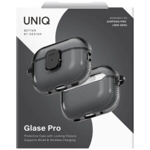 Dėklas UNIQ Glase Pro for AirPods Pro 3 Lock Dėklas smoke - Image 6
