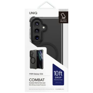 Dėklas UNIQ Combat for Samsung Galaxy S26 Magclick Charging juodos spalvos - Image 3