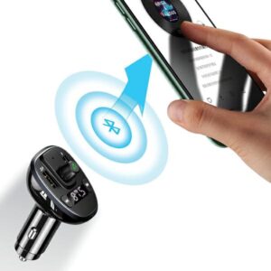 USAMS Hands-Free Kit C21 with FM Transmitter, Bluetooth 5.0, MP3, 2xUSB 3.4A juodos spalvos CC115GC - Image 9