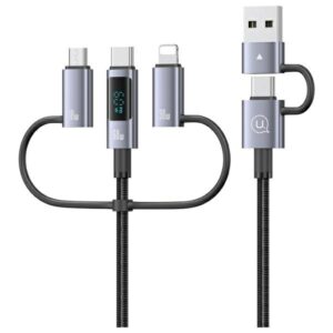 USAMS Kabelis 6in1 Fast charging 60W 1.2m Data Kabelis Digital dispay Aluminum Alloy Sufeng SJ71 Series