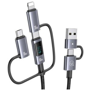 USAMS Kabelis 6in1 Fast charging 60W 1.2m Data Kabelis Digital dispay Aluminum Alloy Sufeng SJ71 Series - Image 2