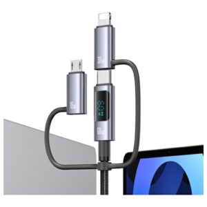 USAMS Kabelis 6in1 Fast charging 60W 1.2m Data Kabelis Digital dispay Aluminum Alloy Sufeng SJ71 Series - Image 4