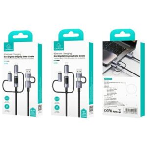 USAMS Kabelis 6in1 Fast charging 60W 1.2m Data Kabelis Digital dispay Aluminum Alloy Sufeng SJ71 Series - Image 7