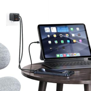 USAMS Kabelis USB-C to USB-C 60W 1.2m Fast Charging steel/tarnish SJ724USBSG01 (US-SJ724) - Image 2
