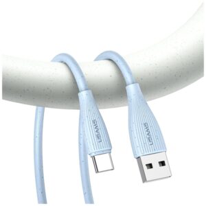 Kabelis USAMS Green Series SJ714 18W 3A USB-A to USB-C 1m rožinės spalvos - Image 4