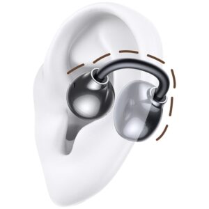 Ausinės Bluetooth USAMS Echo R02 Clip-on wireless grey - Image 7