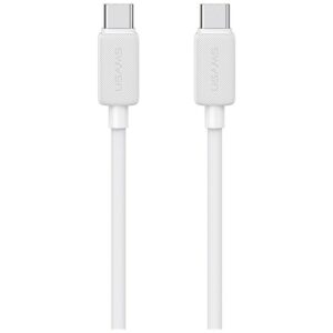 Kabelis USAMS KY Series US-SJ696 60W USB-C to USB-C 2m baltos spalvos