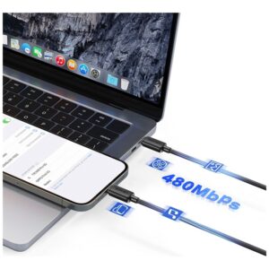 Kabelis USAMS KY Series US-SJ696 60W USB-C to USB-C 2m baltos spalvos - Image 8