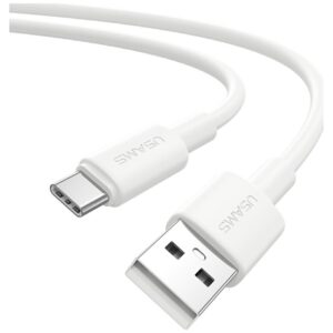 USAMS U90 cable 3A USB-A to USB-C baltos spalvos - Image 2