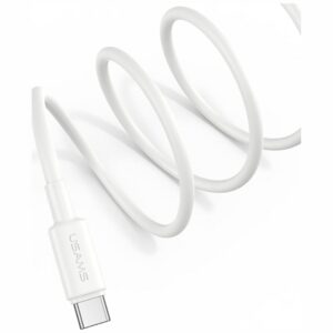 USAMS U90 cable 3A USB-A to USB-C baltos spalvos - Image 3