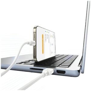 USAMS U90 cable 3A USB-A to USB-C baltos spalvos - Image 4