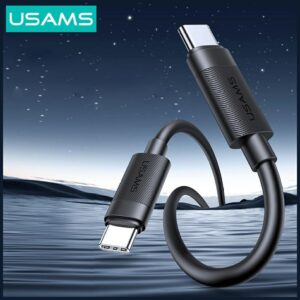 Kabelis USAMS U94 60W USB-C to USB-C 1m juodos spalvos - Image 3