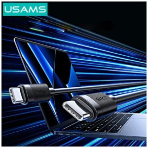 Kabelis USAMS U94 60W USB-C to USB-C 1m juodos spalvos - Image 4