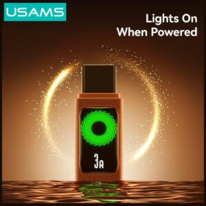 Kabelis USAMS U92 18W USB-C to USB-A 1.2m juodos spalvos - Image 4