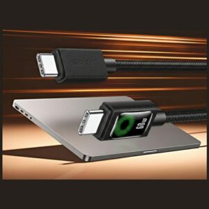 Kabelis USAMS U92 60W USB-C to USB-C 1.2m juodos spalvos - Image 3