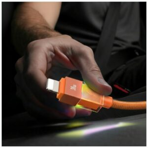 Kabelis USAMS U93 30W USB-C to Lightning 1.2m oranžinės spalvos - Image 5