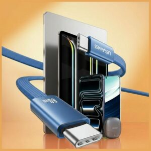 Kabelis USAMS U96 60W USB-C to USB-C 1.2m blue - Image 2