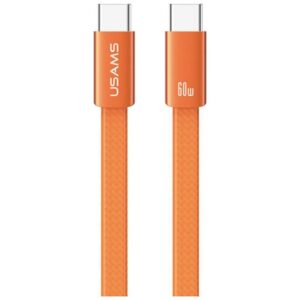 Kabelis USAMS U96 60W USB-C to USB-C 1.2m oranžinės spalvos