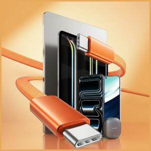 Kabelis USAMS U96 60W USB-C to USB-C 1.2m oranžinės spalvos - Image 2