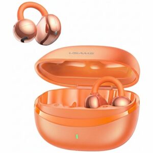 Ausinės TWS USAMS R03 Echo Clip-on Bluetooth 6.0 wireless oranžinės spalvos - Image 3