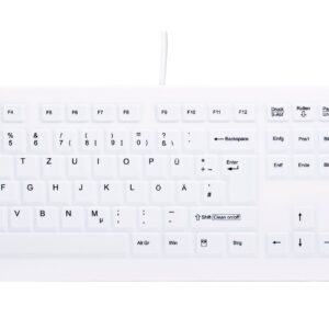 Contour Design Active Key AK-C8100 klaviatūra Biuras Radijo dažnio belaidė Vokiečių Balta - Image 1