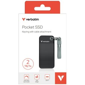 Verbatim 2TB SSD Keychain with USB 3.2 Gen.2 Cable Black-Grey 32194 - Image 7