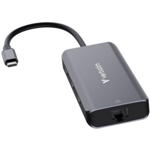 Adapter Hub Verbatim USB-C/HDMI/3xUSB-A 3.2/RJ45 aluminum 32157 - Image 3
