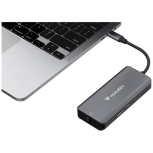 Adapter Hub Verbatim USB-C/HDMI/3xUSB-A 3.2/RJ45 aluminum 32157 - Image 7