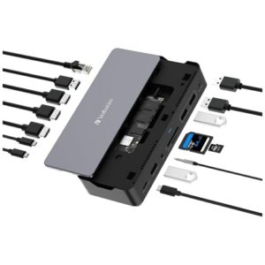 Adapter Verbatim docking station USB-C Pro 15in1 grey 32173