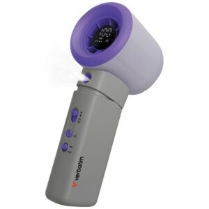 Rankinis ventiliatorius Verbatim Cool `n` Go Aqua Breeze violetinės spalvos pilkos spalvos 32345