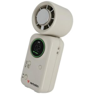 Rankinis ventiliatorius Verbatim Cool `n` Go Ice Touch Mini baltos spalvos sidabro spalvos 32346