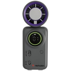 Rankinis ventiliatorius Verbatim Cool `n` Go Ice Touch Mini violetinės spalvos pilkos spalvos 32347 - Image 3