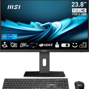 MSI Pro AP242P 14M-813EU Intel® Core™ i7 i7-14700 60,5 cm (23.8") 1920 x 1080 pikseliai Viskas viename kompiuteryje 16 GB DDR5-SDRAM 1 TB SSD Windows 11 Pro Wi-Fi 6E (802.11ax) Juoda