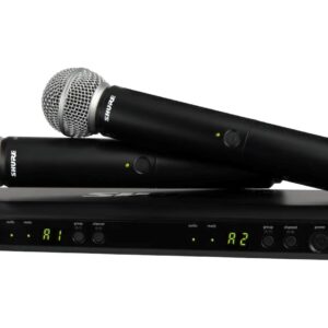 Shure BLX288E/SM58-H8E - belaidė sistema su imtuvu ir dviem SM58 mikrofonais