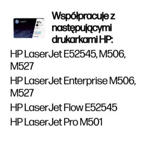 HP 87A, „LaserJet“ skirta originali juodų spausd. milt. kasetė - Image 1