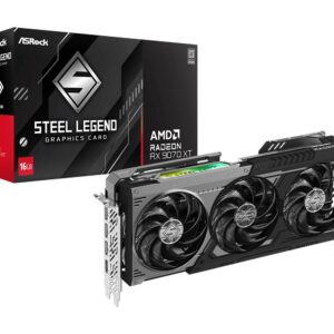 ASRock AMD Radeon™ RX 9070 XT Steel Legend Dark 16GB vaizdo plokštė - Image 1